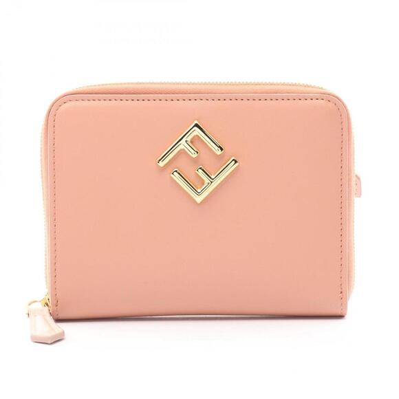 FENDI Pink Diamond Leather Wallet - Picture 1 of 5